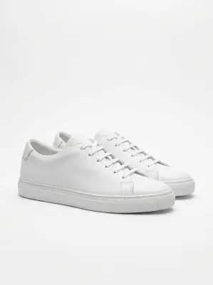 Leder-Sneaker Weiß