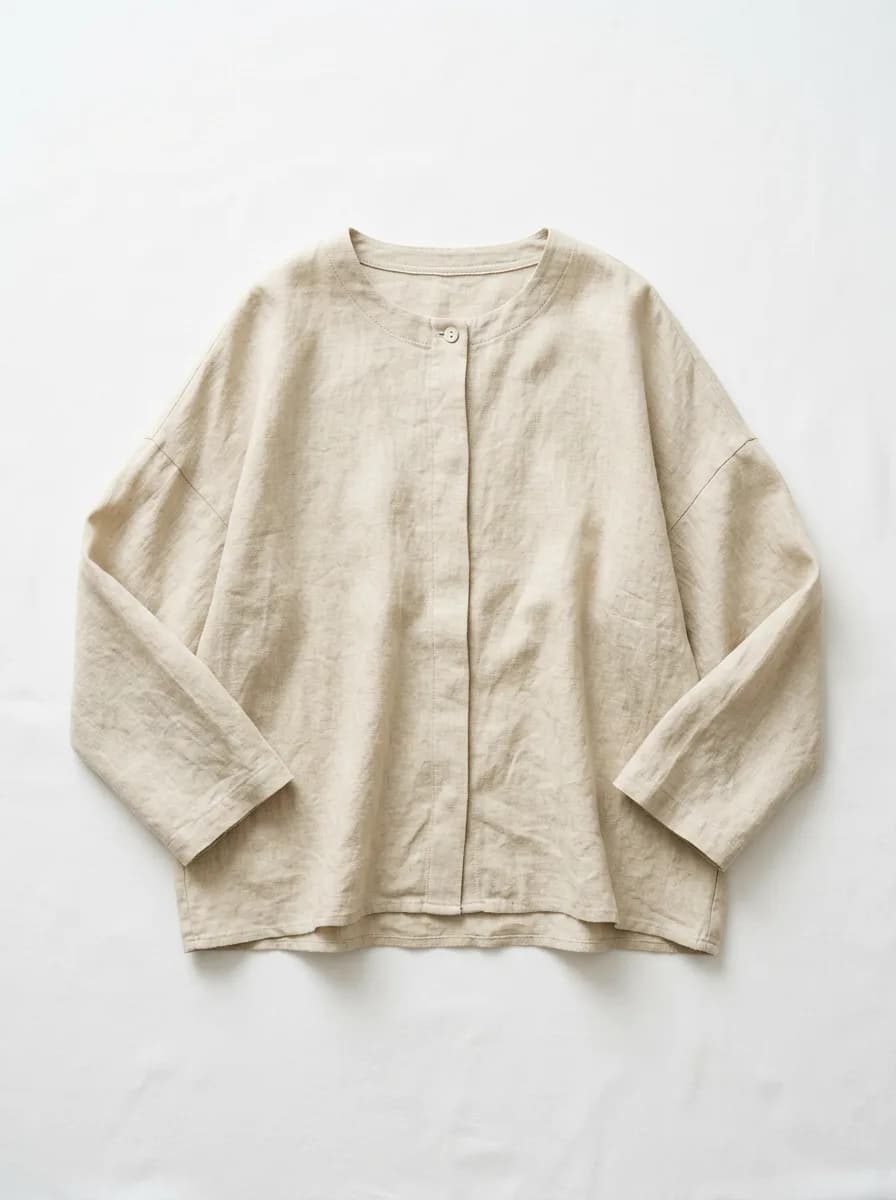 Oversized Leinenbluse