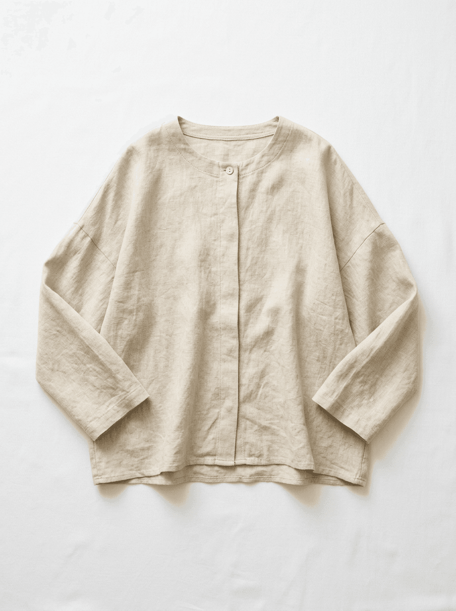 Oversized Leinenbluse