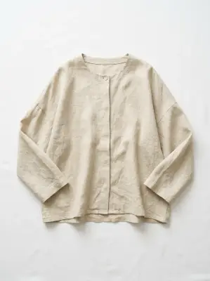 Oversized Leinenbluse